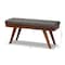 Baxton Studio Alona Mid-Century Medium Grey Upholstered Wood Dining Bench 156-9355 - alternate 8